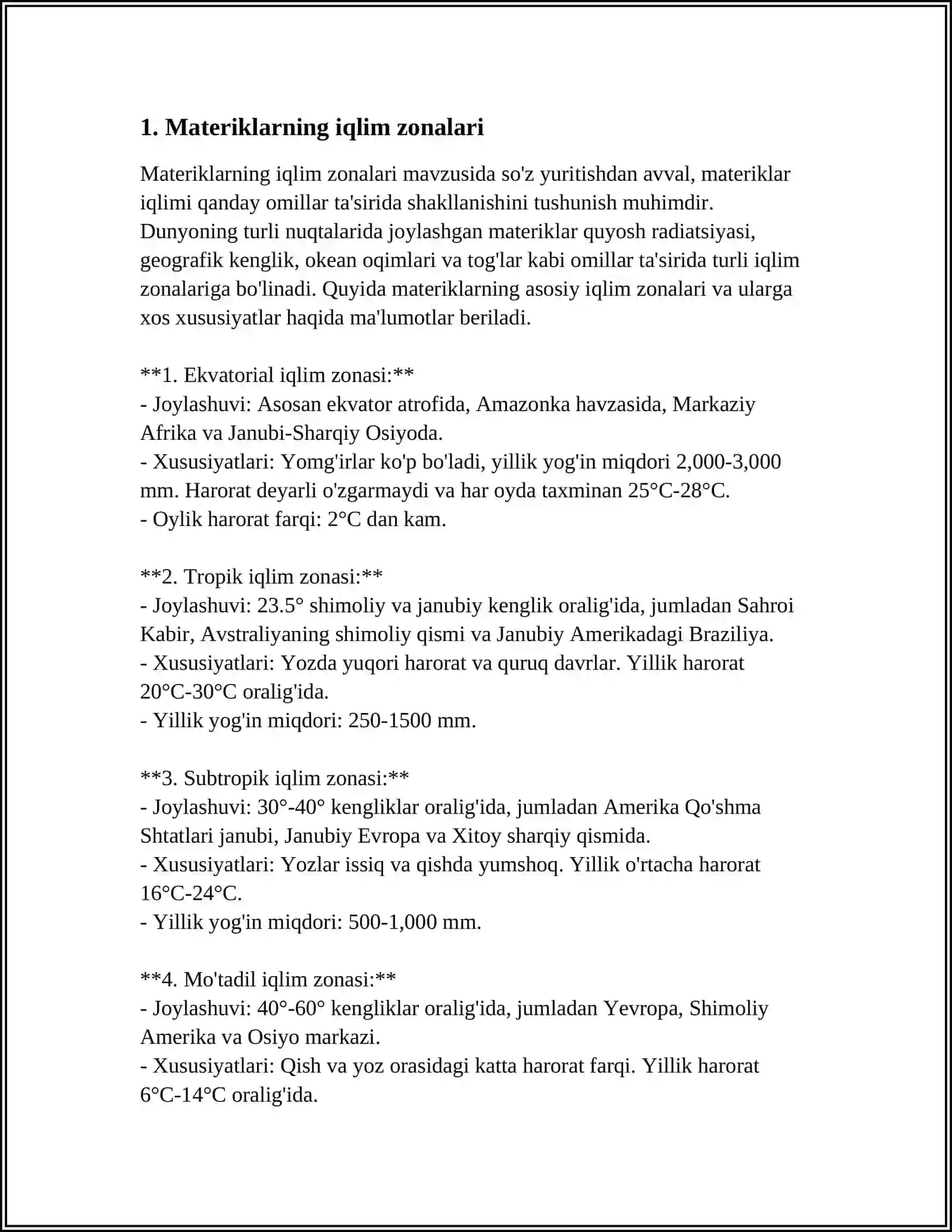 MATERIKLAR TABIAT MINTAQALARI 3