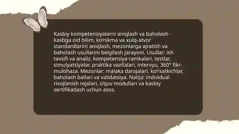 Kasbiy kompetensiyalarni aniqlash va baholash 3