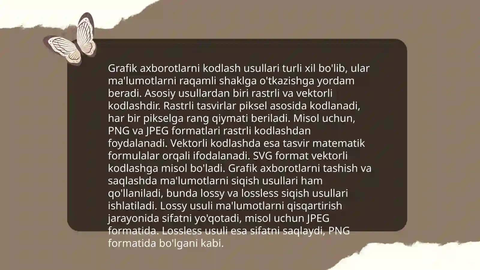 Grafik axborotlarni kodlash 3