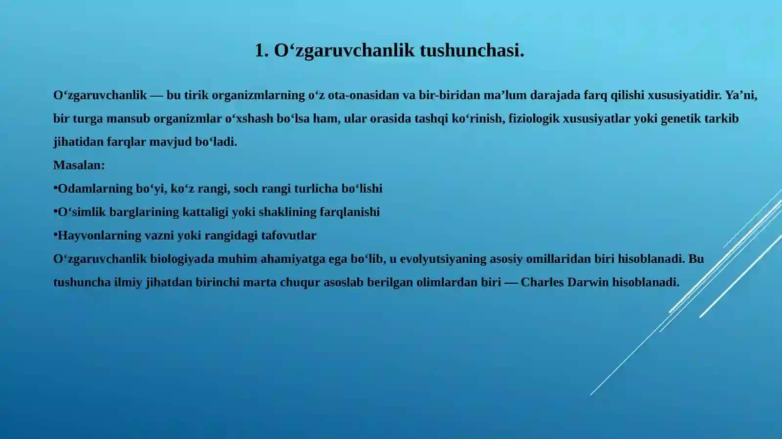 Genetik materialning o'zgaruvchanligi 3