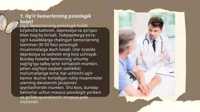 Og'ir bemorlarning psixologik holati 3