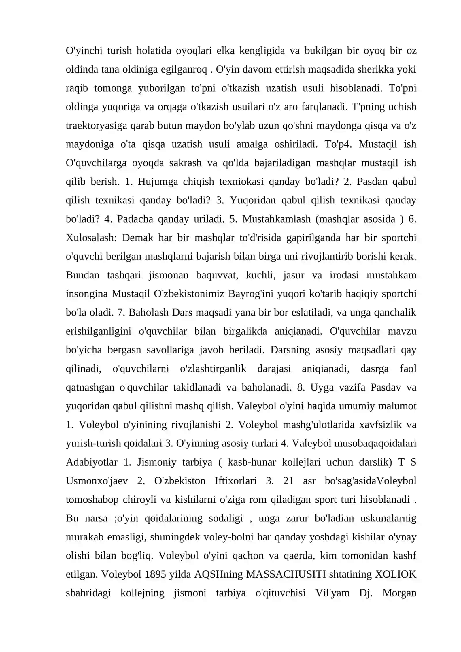 Voleybol o’yin maydoni 3