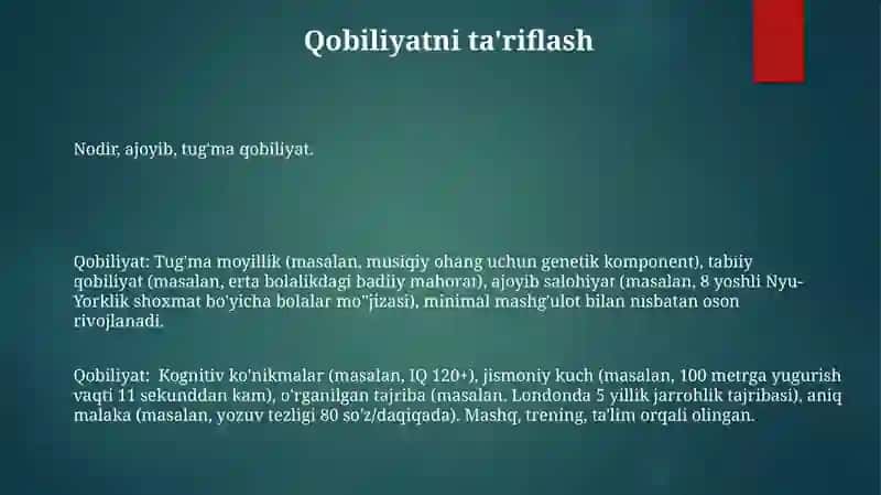 Qobiliyat iqtidor va iste‘dot 3