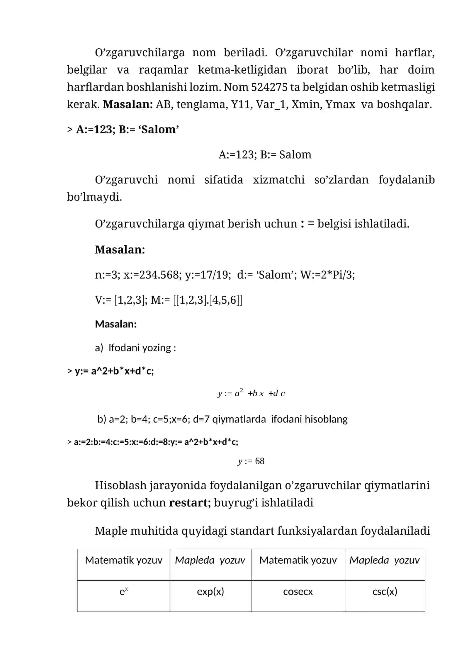 MA’LUMOT TIPLARI VA ULAR BILAN ISHLASH 3