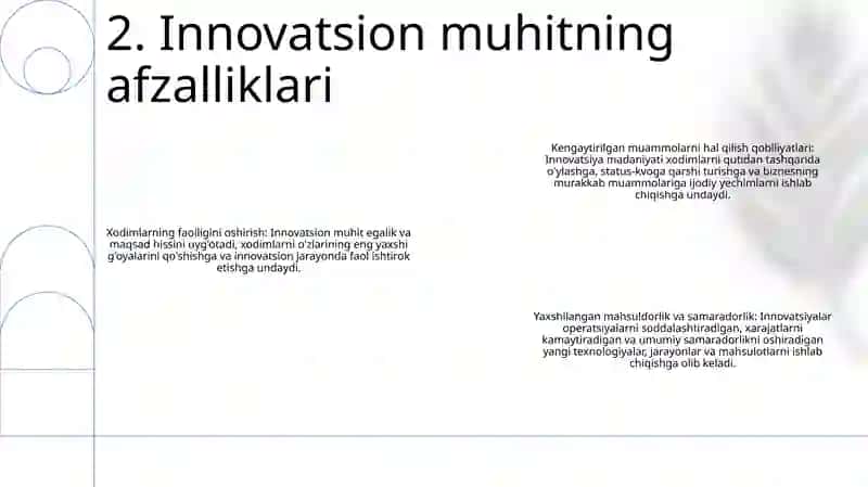 Innovatsion Muhit - Samarali Innivatsiyalarning Eng Muhim Sharti Sifatida 3