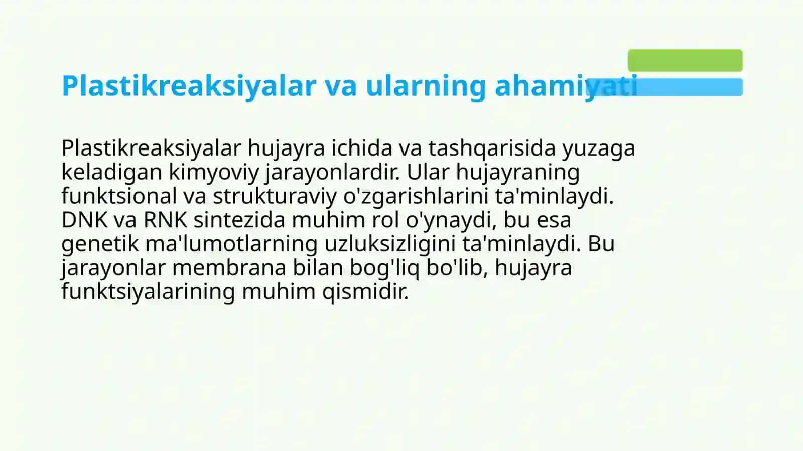Plasmatik membrananing tuzilishi va vazifalari 3