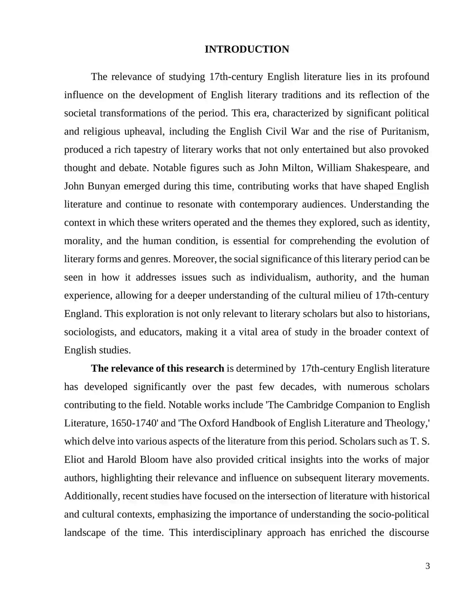 English literature of the 17th century 3