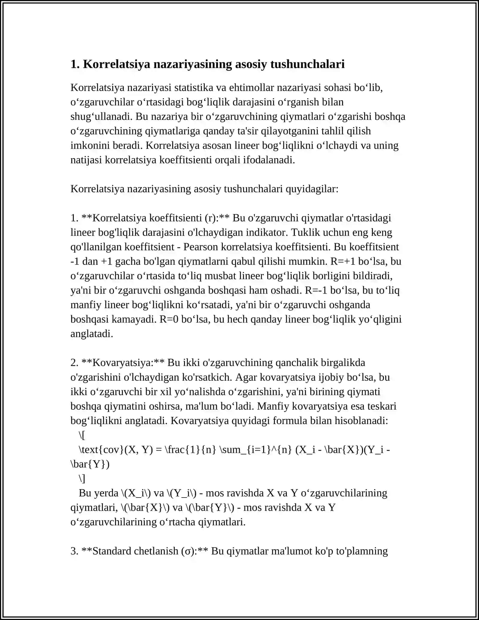 KORRELLYATSIYA NAZARIYASI ELEMENTLARI 3
