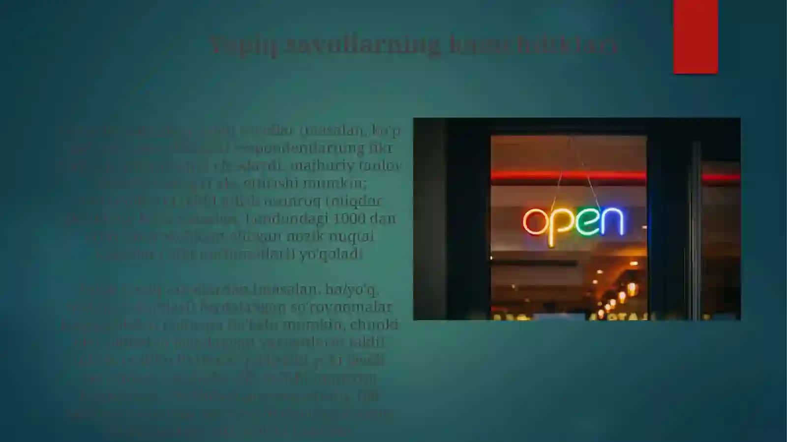 Yopiq savollarning kamchiliklari 3