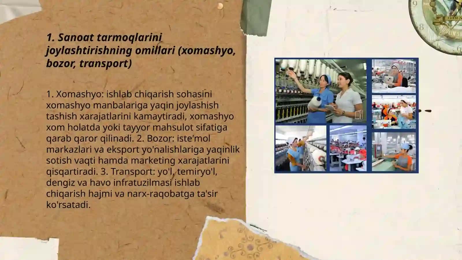 Sanoat tarmoqlarini joylashtirish 3