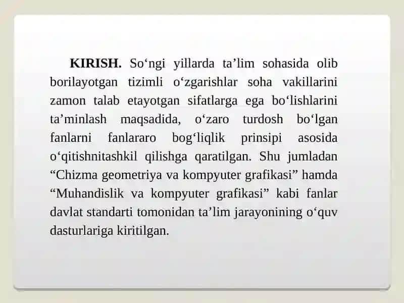 Chizmachilik buyumlari 3