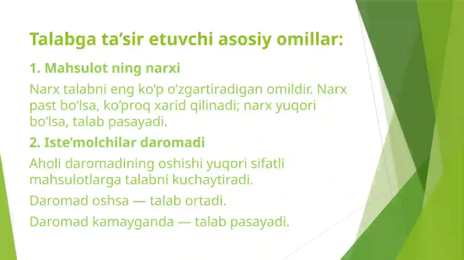 Talab va taklif tahlili 3