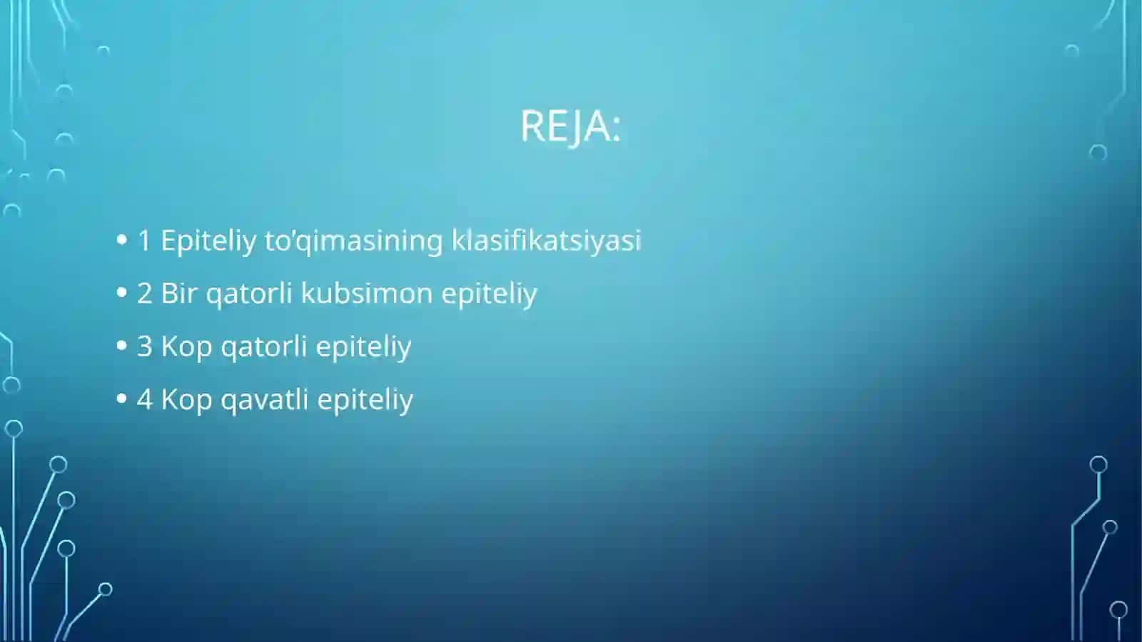 Epiteliy to'qimalari 3