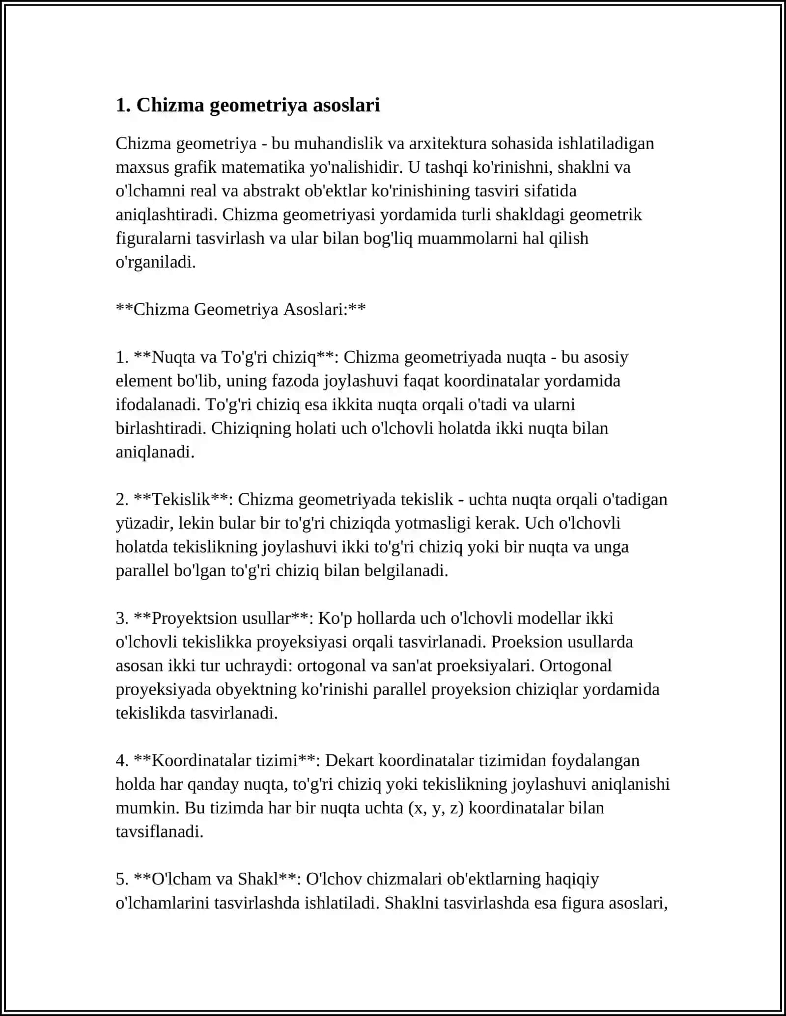 KONSTRUKTIV ELEMENTLARNI TASVIRLASH USULLARI 3