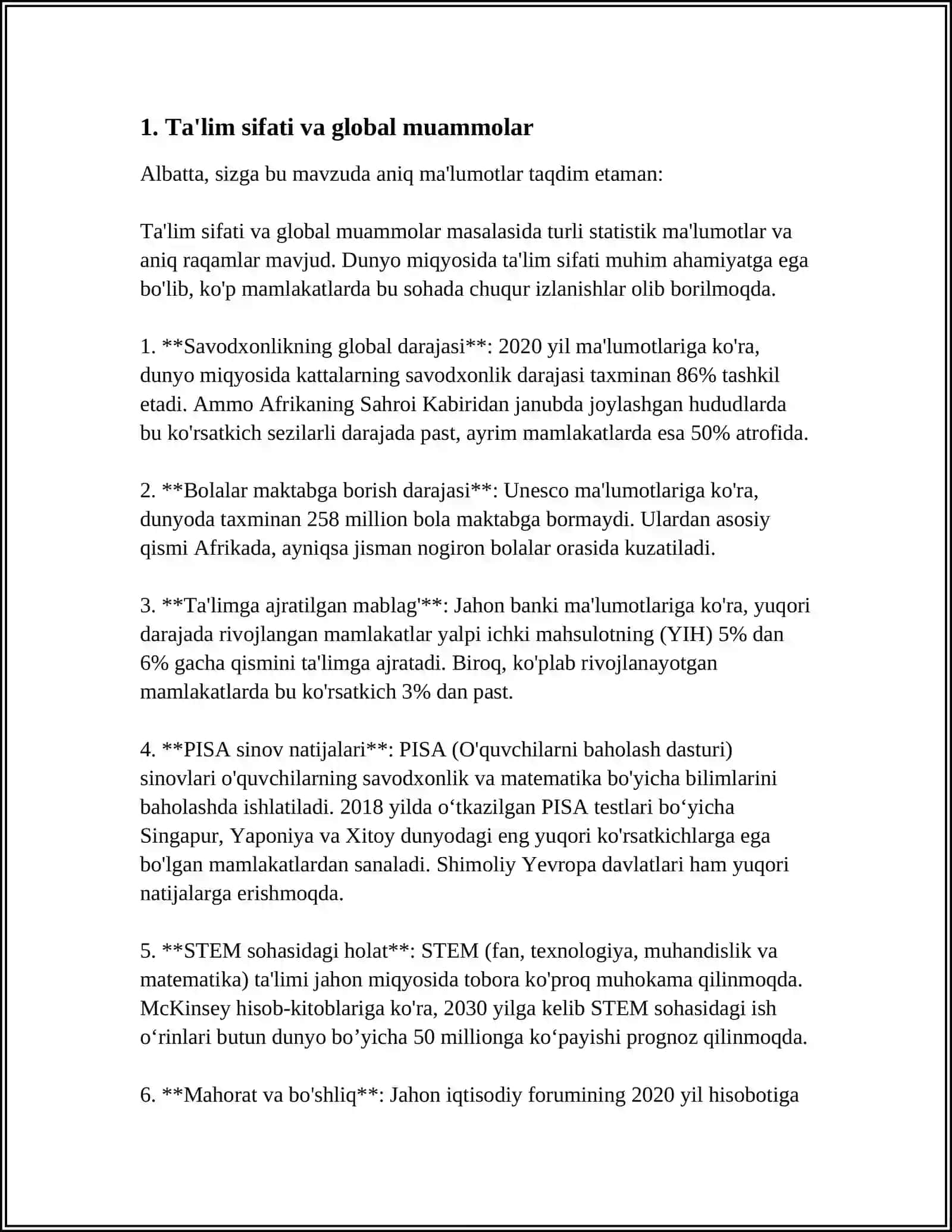 TA’LIM GLOBAL MUAMMO SIFATIDA 3