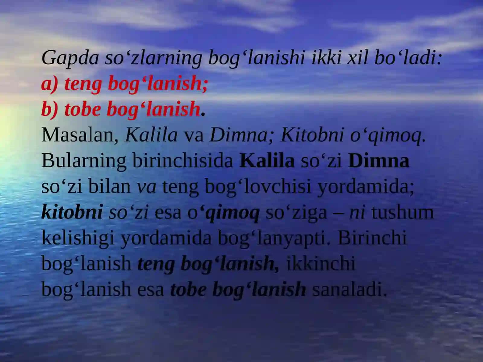 Sintaksis. Gapdaso’zlarning bog’lanishi.So’z birikmasi 3
