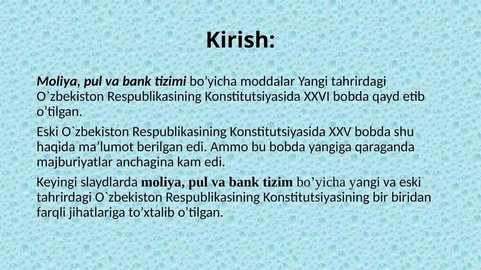 Moliya, pul va bank tizimi. 3