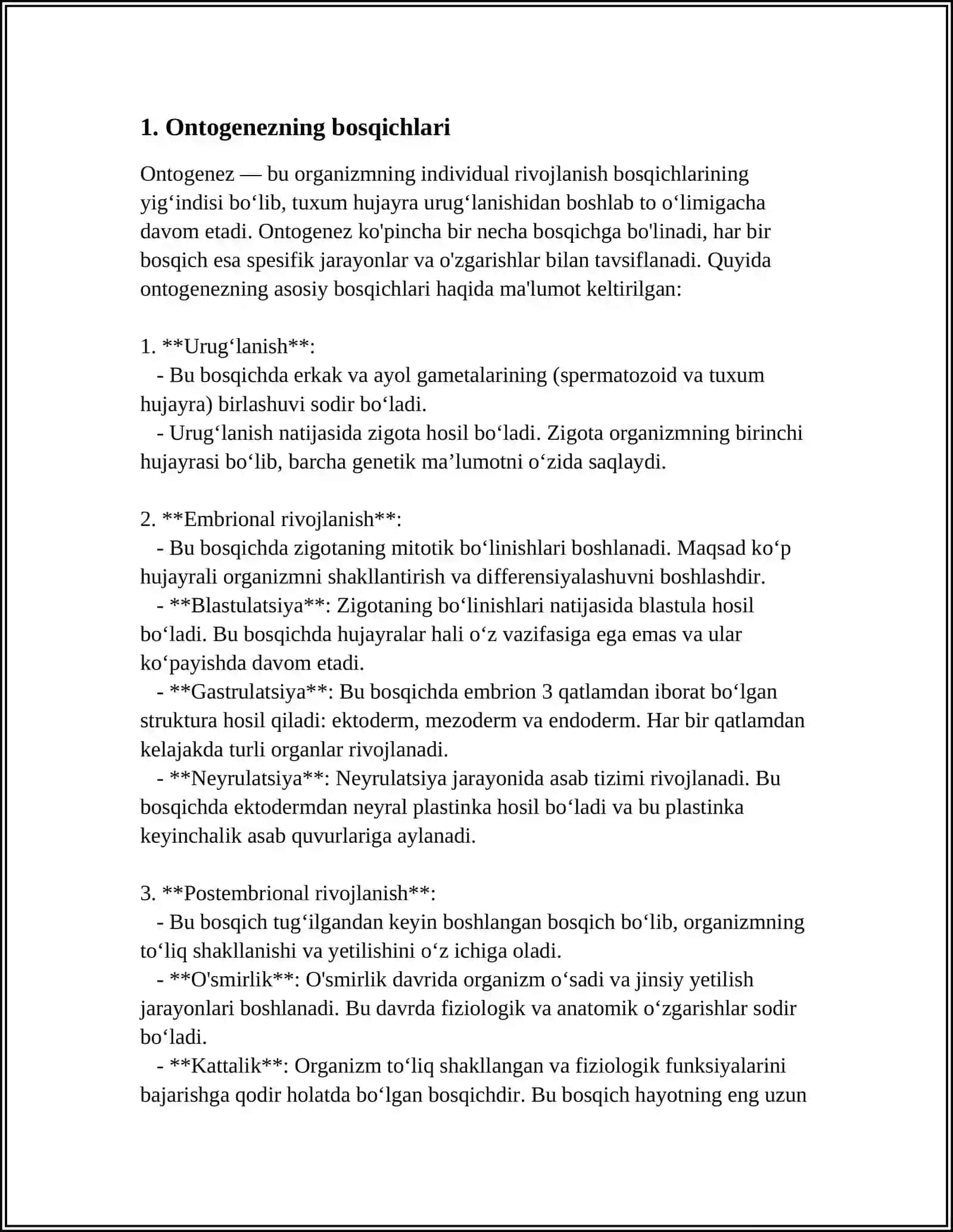 ONTOGENEZ RIVOJLANISH 3