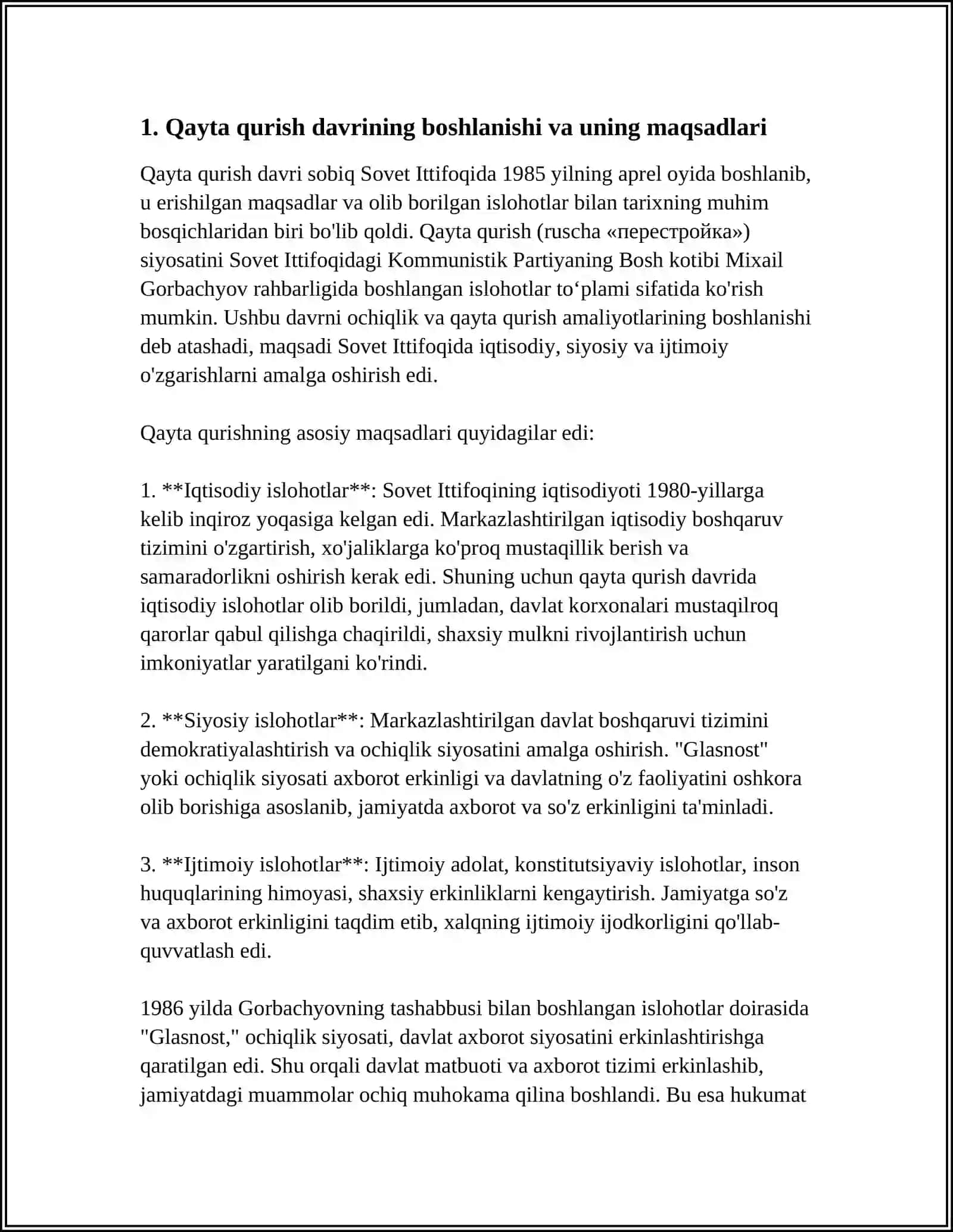 QAYTA QURISH YILLARIDA O‘ZBEKISTONDAGI IJTIMOIY-SIYOSIY VAZIYAT 3