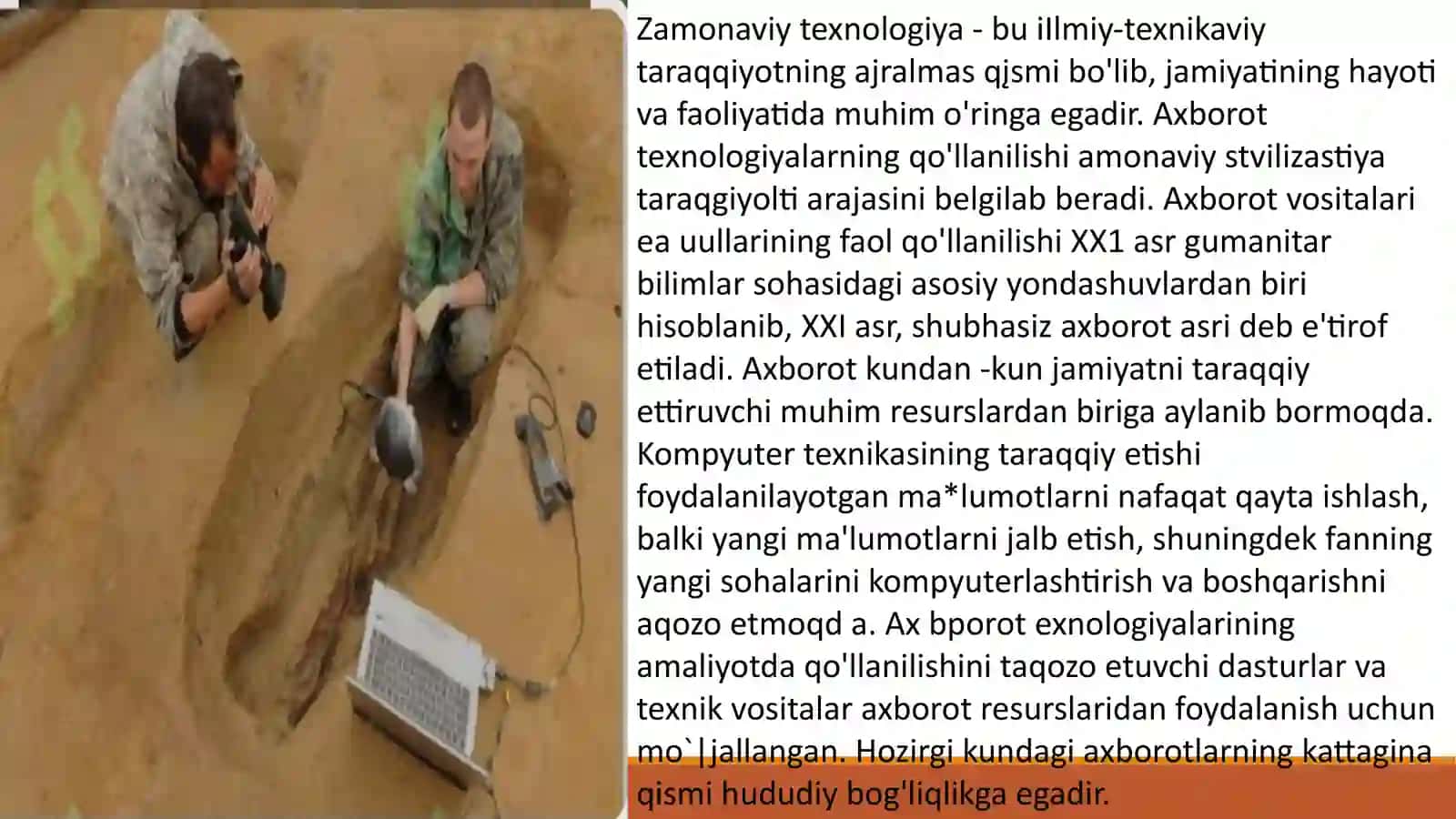 Zamonaviy texnologiyalar arxeologiyada 3