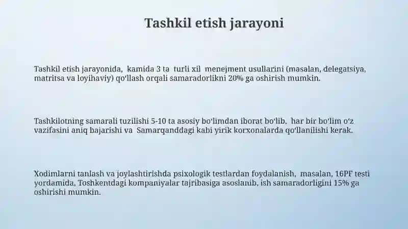 Tashkilotlar va ularni boshqarish 3