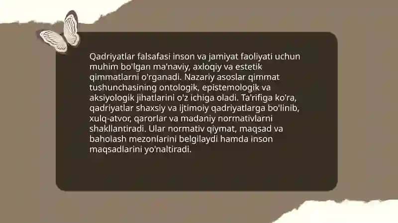 Qadriyatlar falsafasi 3