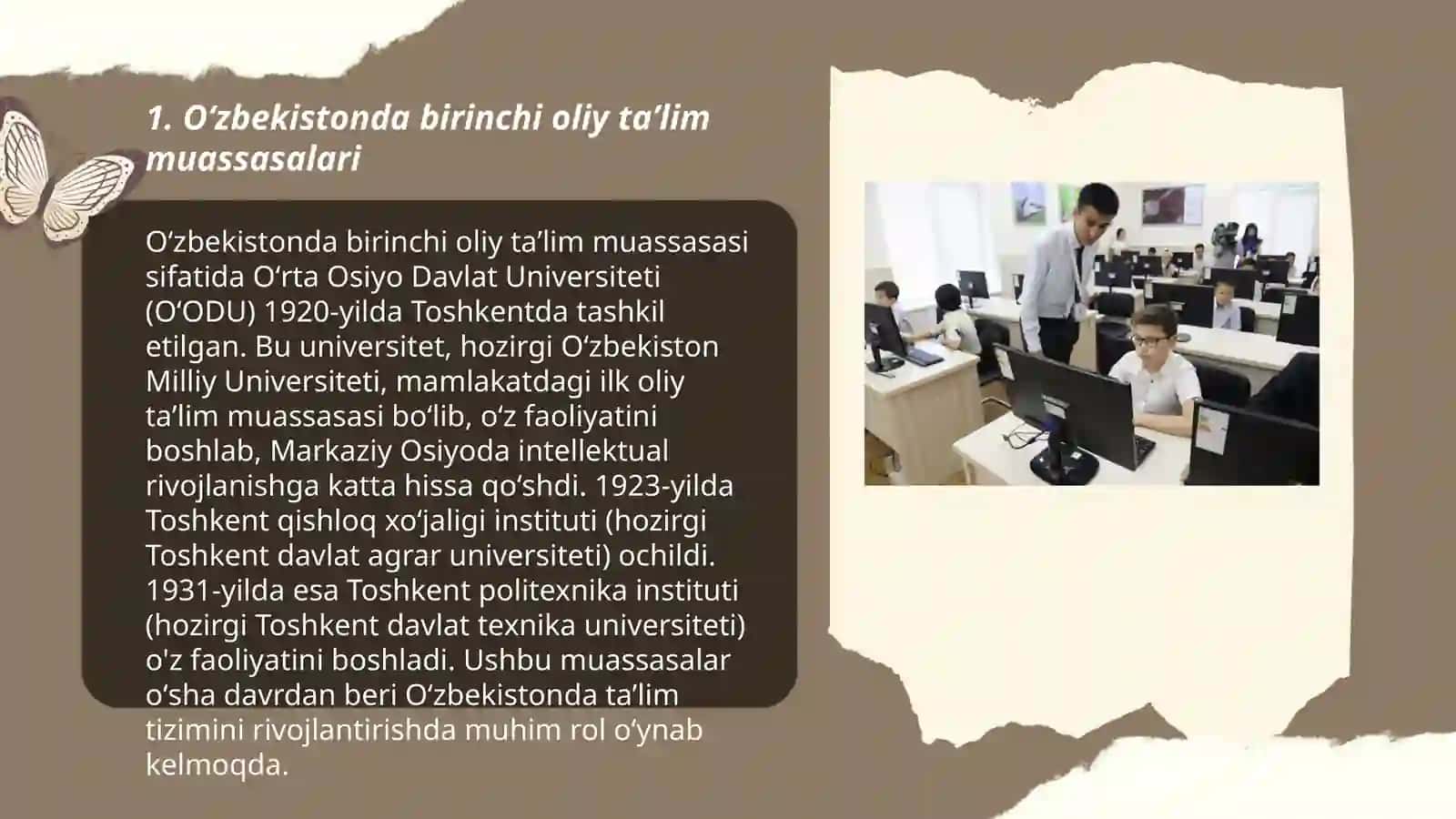 Oʻzbekistonda Oliy Taʼlim muassasalarining tashkil topishi 3
