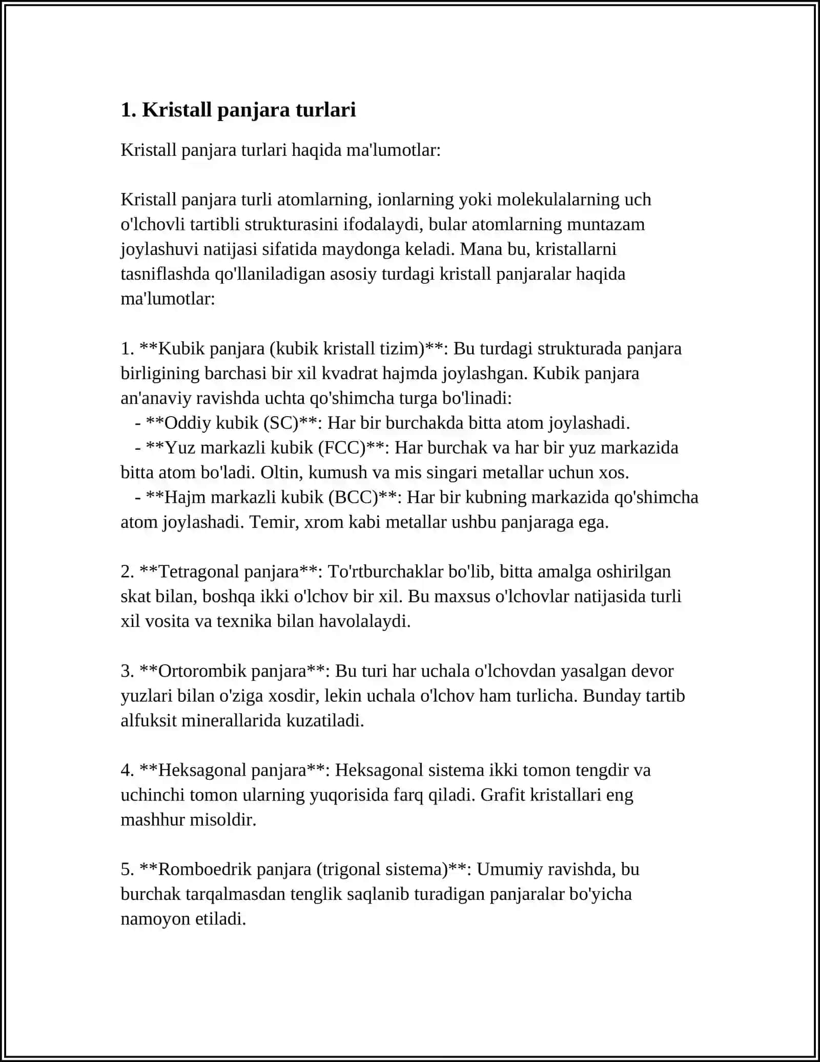 MODDALARNING KRISTALL TUZILISHI 3