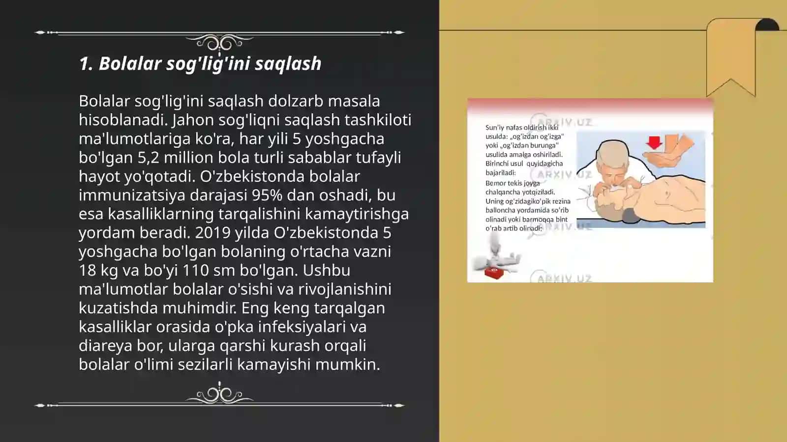 Bolalar va tibbiy yordam ko'rsatish 3