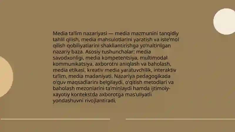 Media taʼlim nazariyasi 3