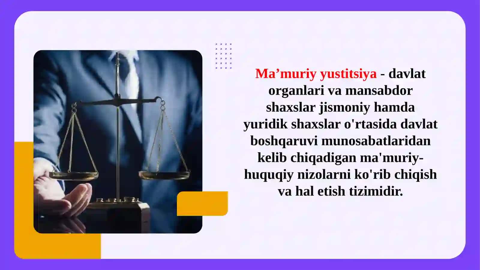 Ma’muriy yustitsiya 3