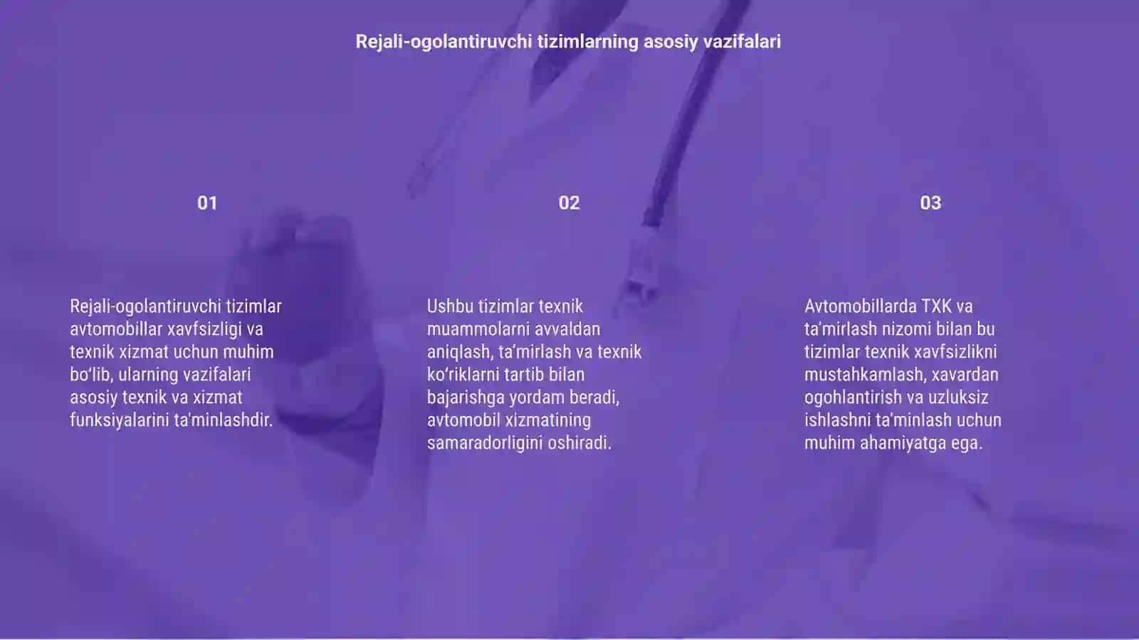 Avtomobillarga TXK va ta’mirlash haqida nizom 3