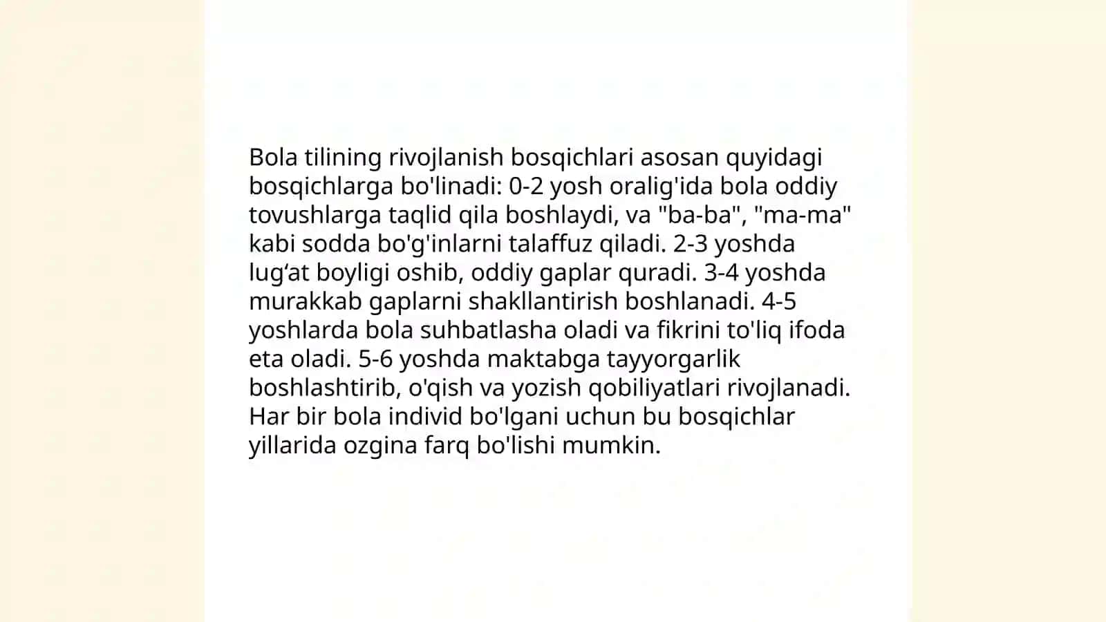 Nutq rivojlanishining boshlangʻich bosqichlari 3