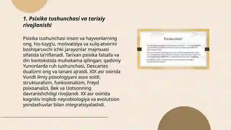 Psixikaning evolyutsiyasi va vujudga kelishi 3