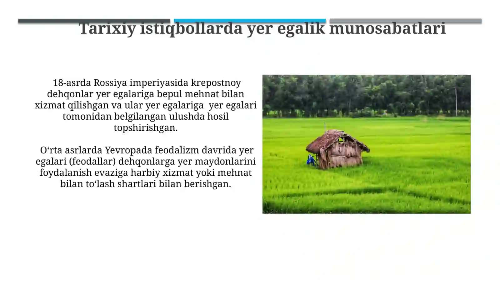 Agrar munosabatlar: ijara haqi va renta 3