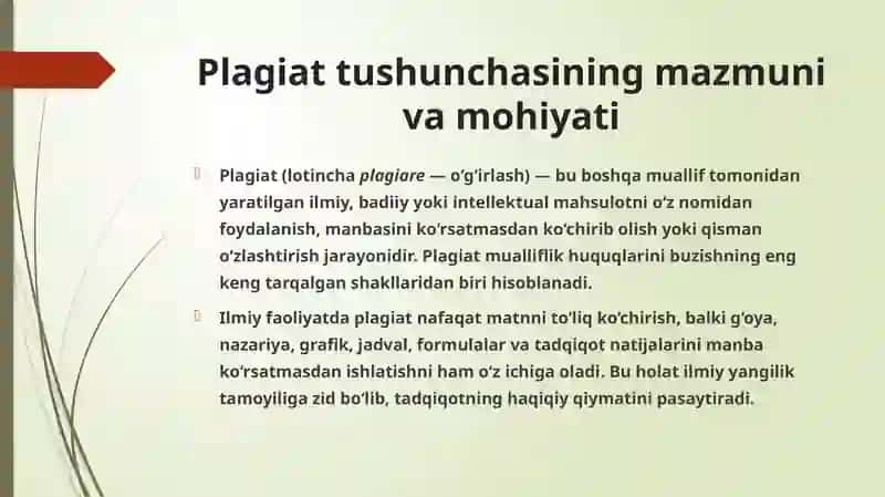 Plaigat va uning salbiy oqibatlari tòģrisida 3