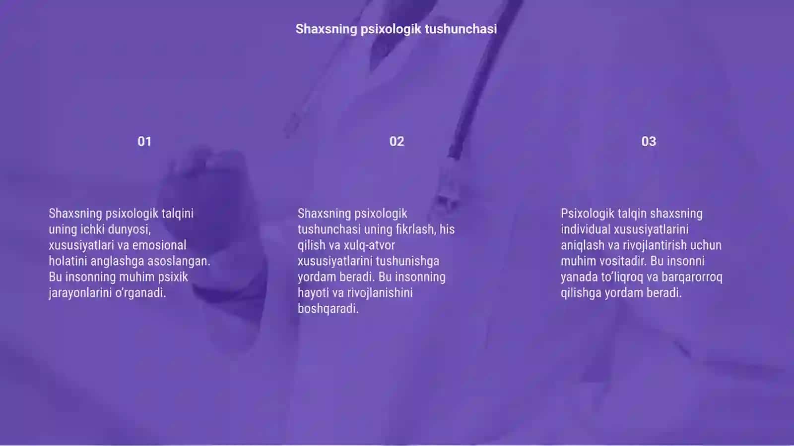 Shaxsning psixologik talqini 3