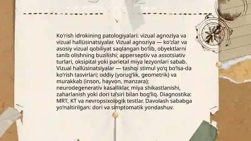 Sezgi va Idrok patalogiyasi 3