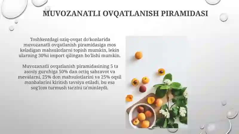Muvozanatli ovqatlanish piramidasi 3