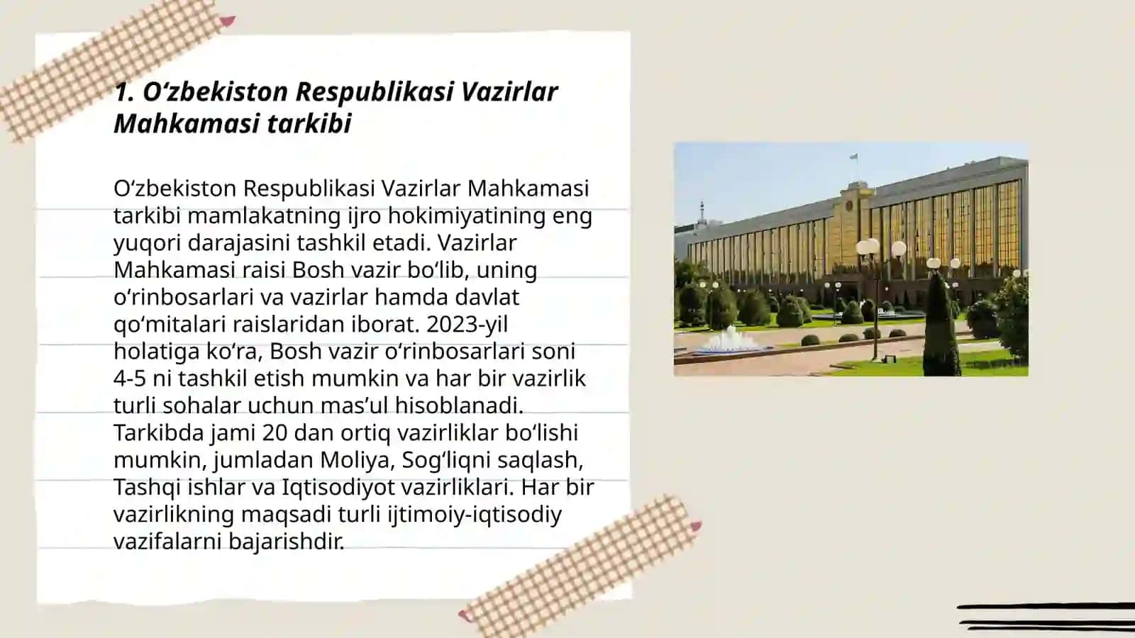Oʻzbekiston Respublikasi Vazirlar Mahkamasi 3