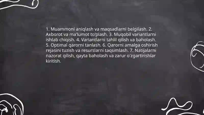 Boshqaruvda muammolarga yechim topish va qarorlarni qabul qilish 3