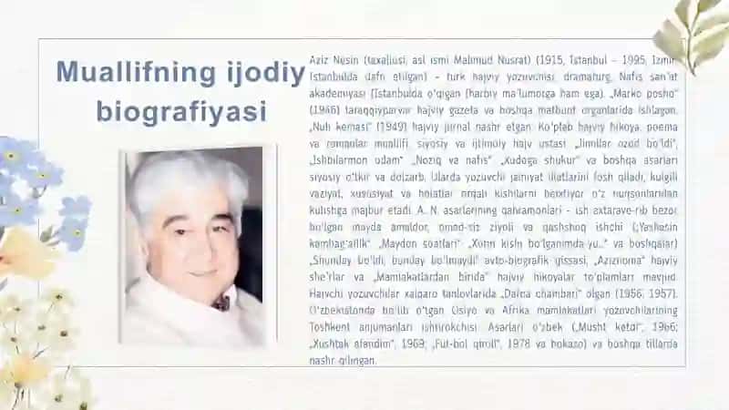 Aziz Nesin "G'aroyib bolalar" asari taqdimoti 3