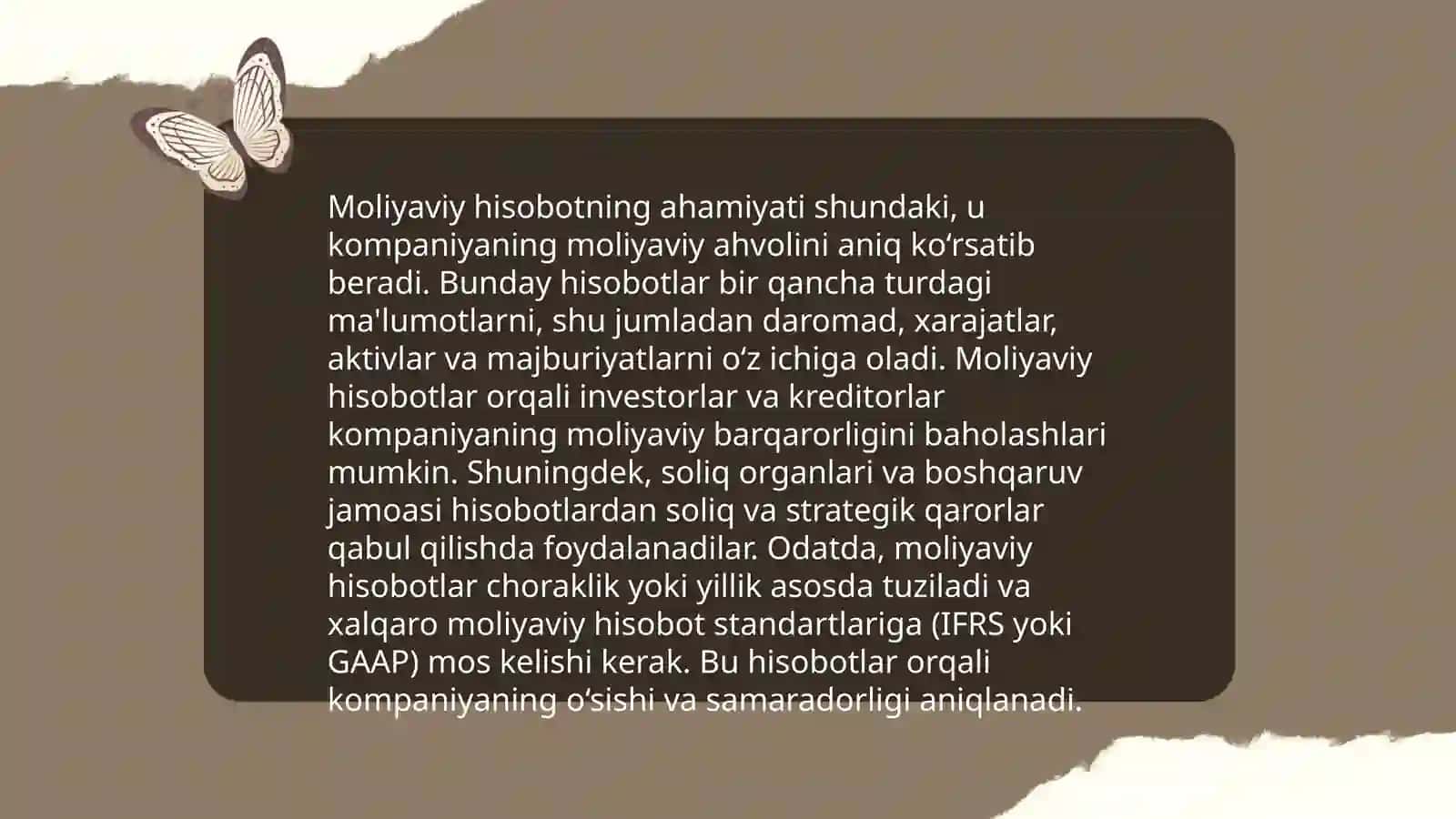 Moliyaviy hisobot auditi seminar 3