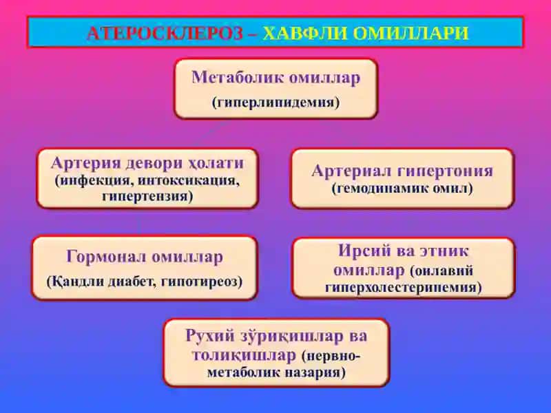 Атеросклероз. Гипертония касаллиги 3