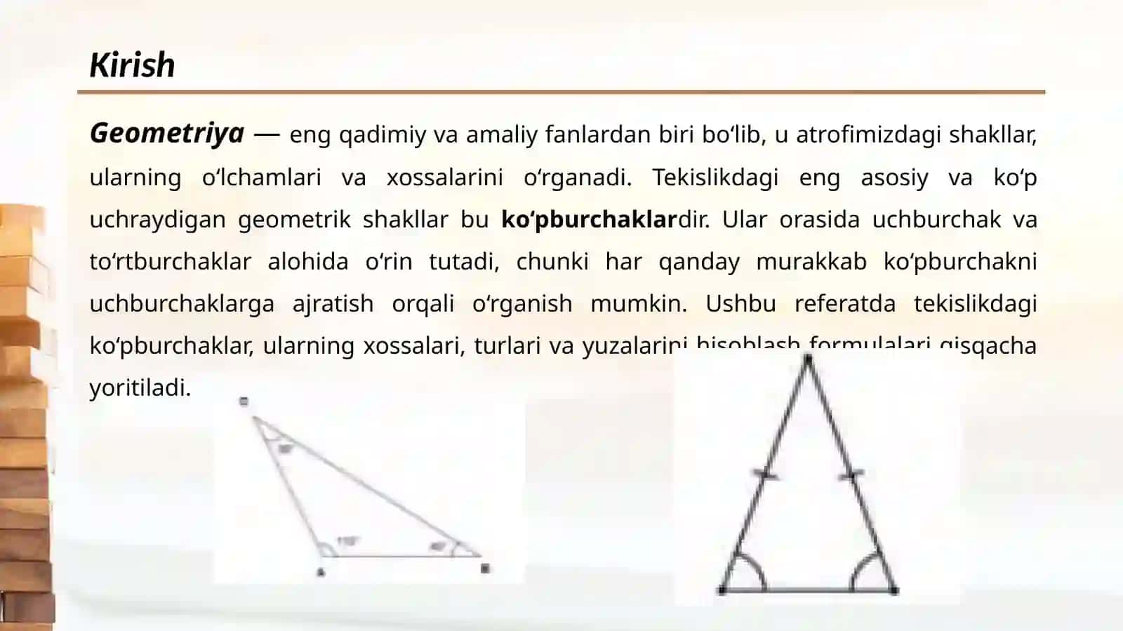 Uchburchkalar, To’rtburchaklar va Ko’pburchaklar 3