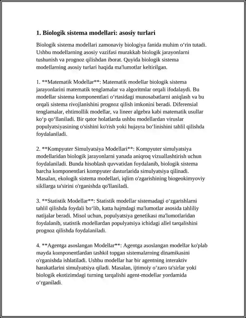 BIOLOGIK SISTEMA MODELLARI 3