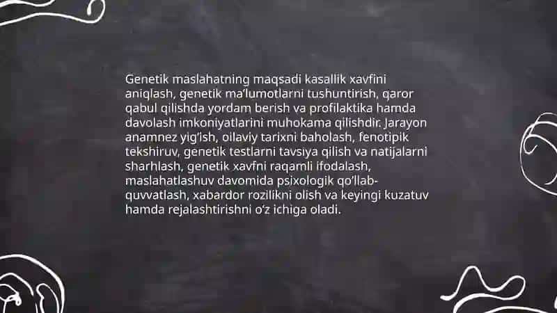 Tibbiy genetik maslahatlar 3