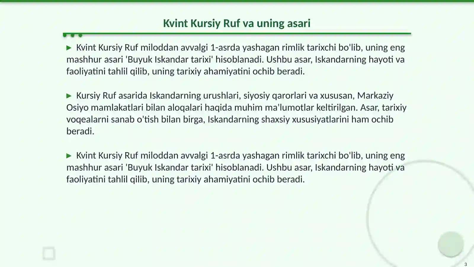 "Buyuk Iskandar tarixi" 3