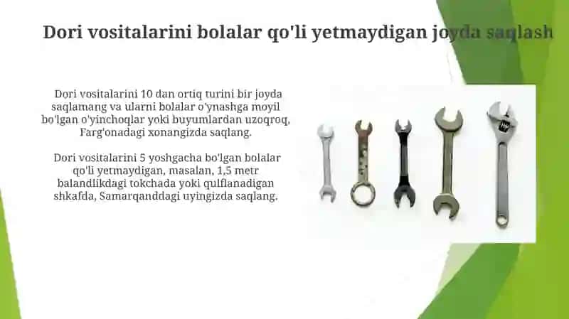 Dori vositalarini qo'llash usullari 3