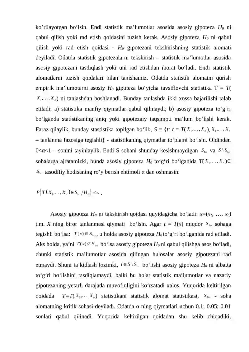 Statistik gipotezalar 3